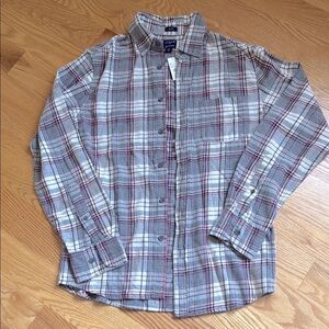 NWT J. Crew Slim Fit Plaid Flannel Button Down Shirt Small